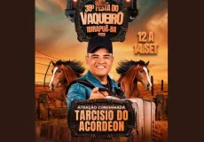 Tarcísio do Acordeon está confirmado na 38ª Festa do Vaqueiro de Ibirapuã!