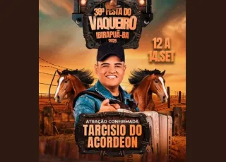 Tarcísio do Acordeon está confirmado na 38ª Festa do Vaqueiro de Ibirapuã!