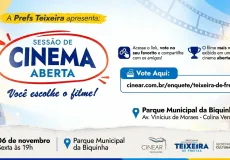 Teixeira de Freitas promove sessão de cinema gratuita no Parque Municipal da Biquinha