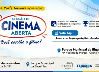 Teixeira de Freitas promove sessão de cinema gratuita no Parque Municipal da Biquinha