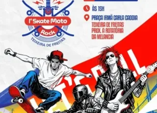 Teixeira de Freitas se prepara para o 1º Skate Moto Rock, evento que une esporte, arte urbana e muito rock