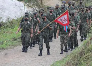 Tiro de Guerra 06.025 de Itamaraju, marcha de 12km em cumprimento ao quadro de atividades