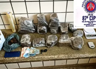 Traficante do Piauí é preso com mais de 10 kg de maconha em Teixeira de Freitas