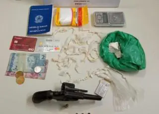 Traficante é preso pela CIPE com arma e drogas no interior de Itanhém