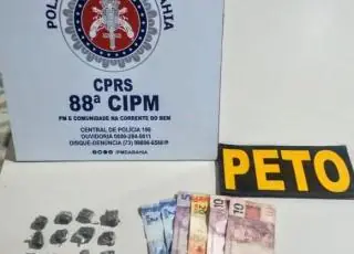 Traficante é preso vendendo drogas próximo a um bar na cidade do Prado