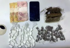 Tráfico de Drogas: Homem é preso com cocaína, maconha e dinheiro em Eunápolis