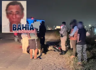 Tragédia na BR-101: Idoso tem cabeça esmagada ao colidir moto com carreta em Teixeira de Freitas