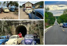 Três Fuscas percorrem a histórica rota da Estrada de Ferro Bahia-Minas