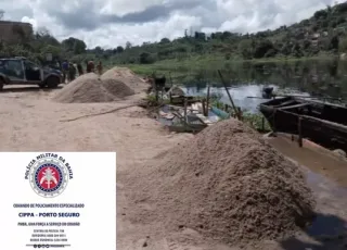 Três homens são presos por extração ilegal de areia no município de Ubaitaba