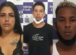 Trio é preso com arma, drogas e munições em ônibus na BA 290; adolescente também foi apreendida