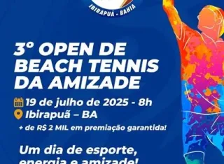 Últimos dias para se inscrever no Open de Beach Tennis da Amizade em Ibirapuã