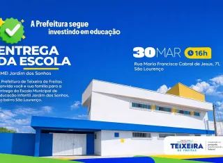 Um sonho que se realiza! Prefeitura de Teixeira de Freitas inaugura nova escola municipal de educação infantil