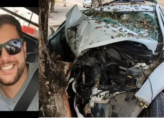 Uma pessoa morreu e duas ficaram feridas após colisão de carro contra árvore em avenida de Teixeira de Freitas