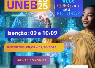 Uneb inicia inscrições para o Vestibular 2025; isenção pode ser solicitada até esta terça (10)