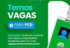 Usina Santa Maria abre vagas exclusivas para pessoas com deficiência (PCD)