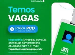 Usina Santa Maria abre vagas exclusivas para pessoas com deficiência (PCD)