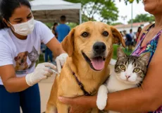 Vacinação de cães e gatos mobiliza moradores das microáreas 04 e 05 em Alcobaça