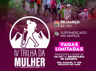 Vem aí a IV Trilha da Mulher! Garanta sua vaga!