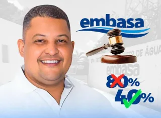 Vereador Jonatas Santos busca na Justiça redução da taxa de esgoto para 40% em Teixeira de Freitas