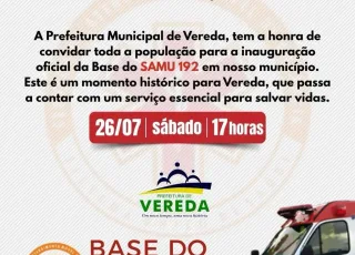 Vereda conquista mais um avanço na saúde com a inauguração da Base do SAMU 192