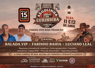 Vereda se prepara para dois dias de festa 1ª Corrida de Argolinha, shows e premiação de R$ 15 mil