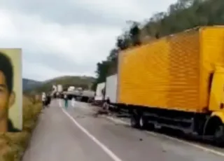 Vídeo: Caminhoneiro de 28 anos morre em engavetamento com quatro carretas na BR-116