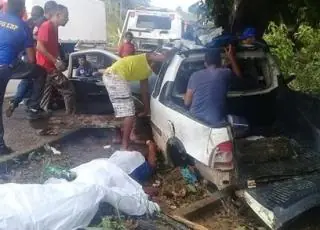 Vídeo- Dois morto e dois feridos em acidente na BR 101. Todos moradores de Teixeira