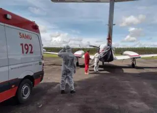 Vídeo: Mais um paciente de Mucuri com quadro de Covid-19 é transferido de UTI aérea