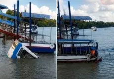 Vídeo - Ônibus cai em rio com passageiros e mobiliza grande operação de resgate no Pará