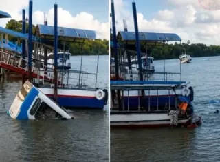 Vídeo - Ônibus cai em rio com passageiros e mobiliza grande operação de resgate no Pará