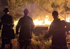 Vídeos - Bombeiros combatem incêndio na zona rural de Cumuruxatiba, em Prado